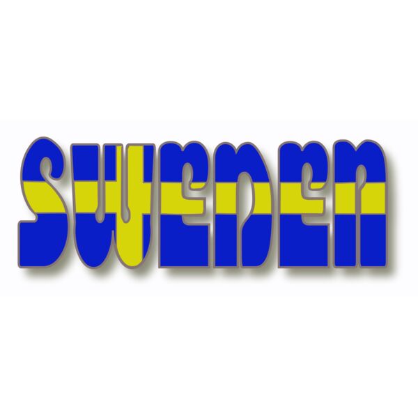 mystica Swedish flag in the word Sweden Thumbnail