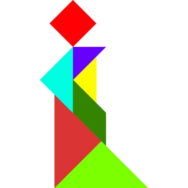 Tangram shape people 74 Thumbnail