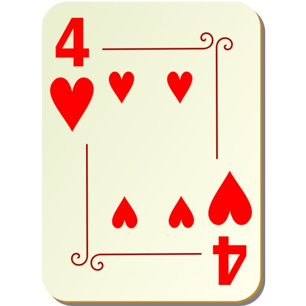 nicubunu Ornamental deck 4 of hearts Thumbnail