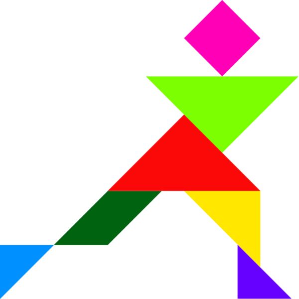 Tangram shape people 01 Thumbnail