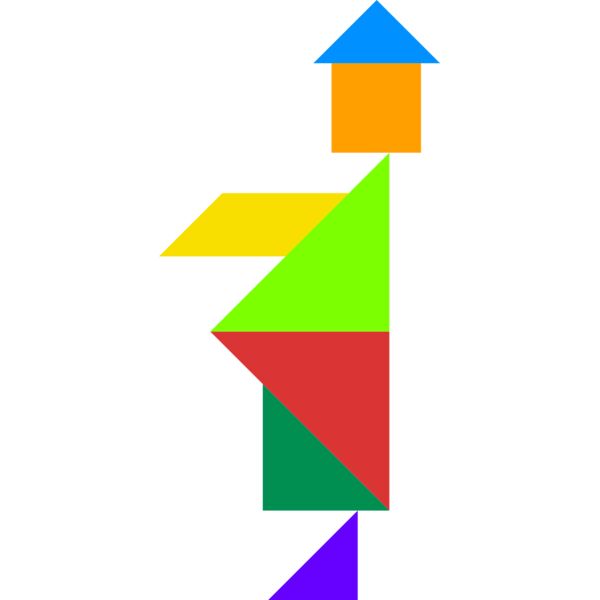 Tangram shape people 54 Thumbnail
