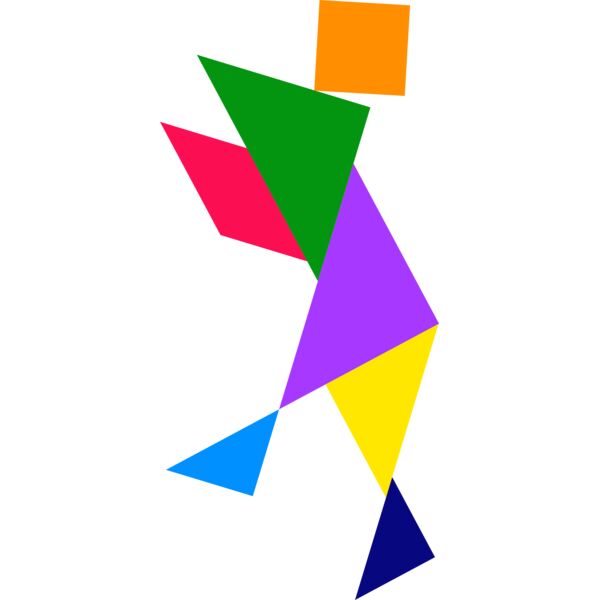 Tangram shape people 10 Thumbnail