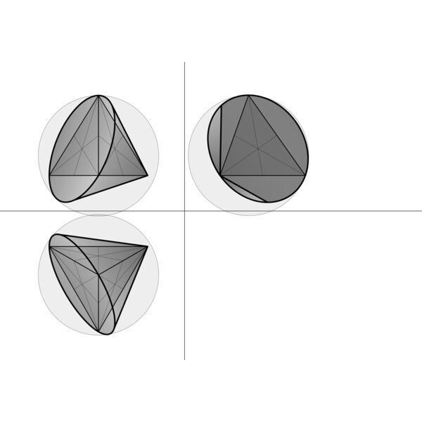 Kegel 3 umhuellt Tetraeder Parallelprojektion Thumbnail