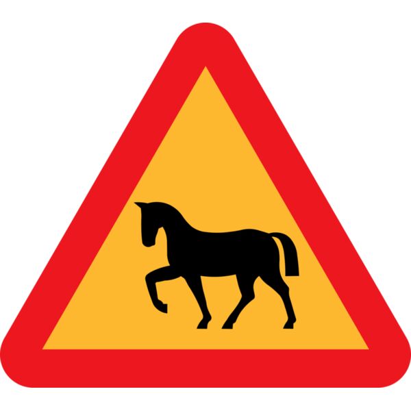 ryanlerch Warning Horses Roadsign Thumbnail
