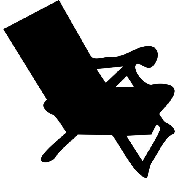 beach chair silhouette Thumbnail