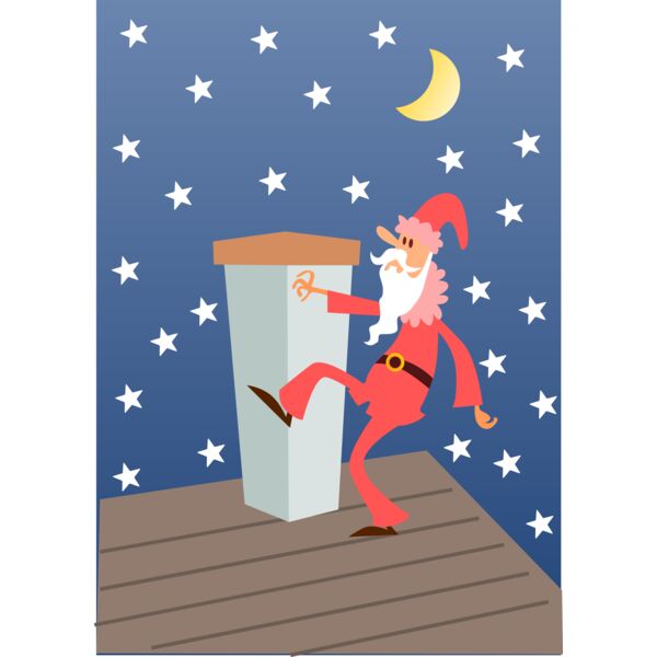 kablam Santa climbing chimney Thumbnail