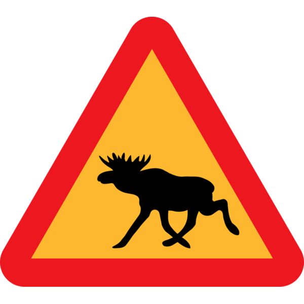ryanlerch Warning Moose Roadsign Thumbnail