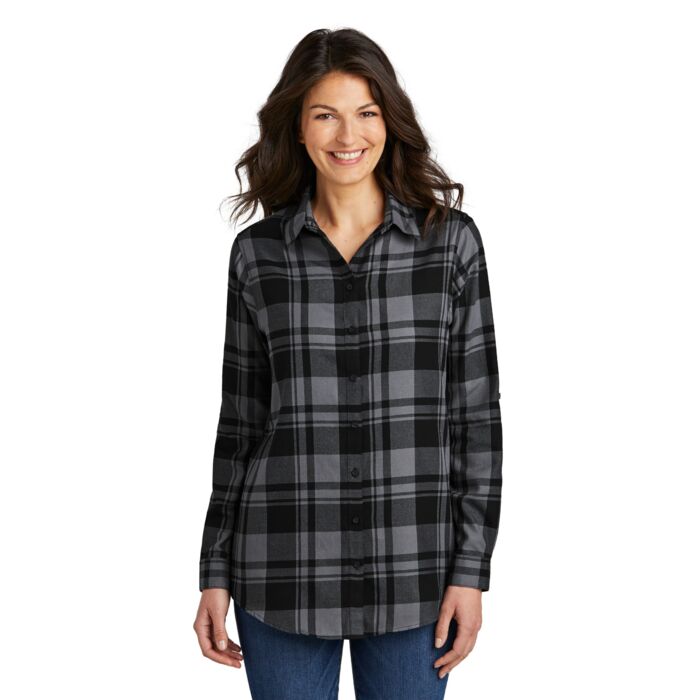 Ladies Plaid Flannel Tunic Thumbnail