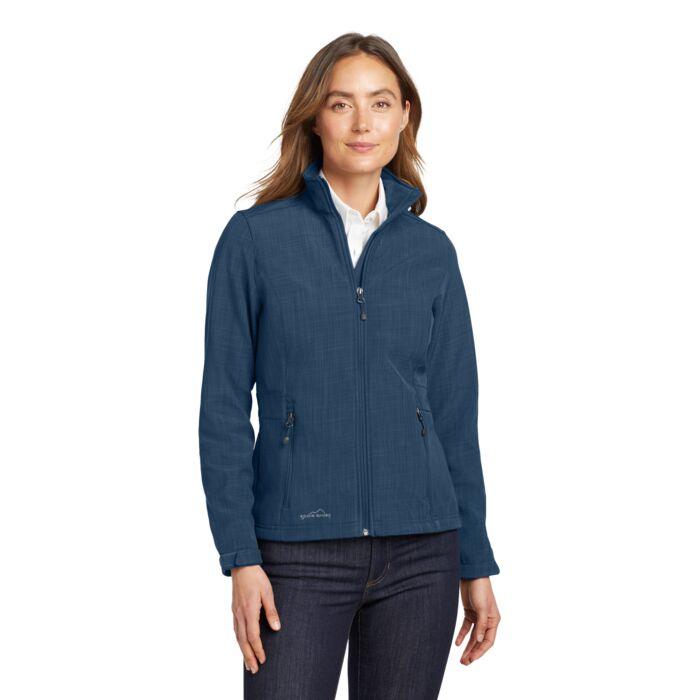 Ladies Shaded Crosshatch Soft Shell Jacket Thumbnail