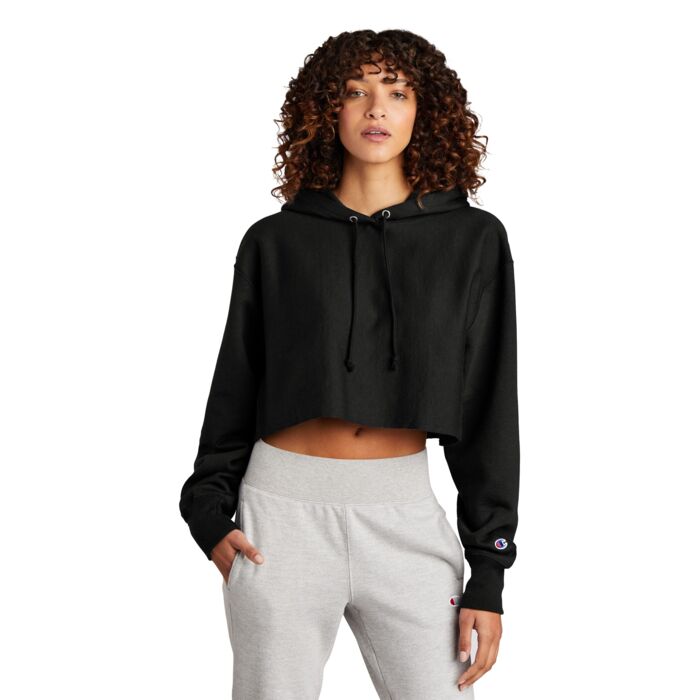 ® Women's Reverse Weave ® Cropped Cut Off Hooded Sweatshirt Thumbnail