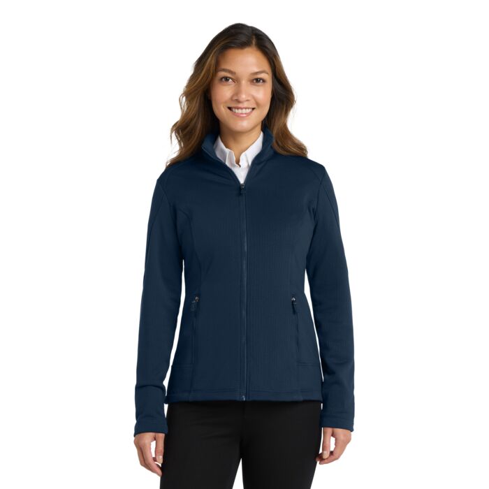 ® Ladies Grid Fleece Jacket Thumbnail