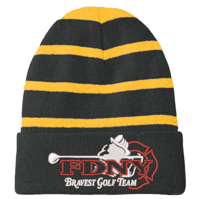 Test - Striped Beanie with Solid Band Thumbnail