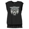 Women's Flowy Muscle Tee With Rolled Cuffs Thumbnail