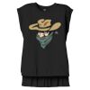 Women's Flowy Muscle Tee With Rolled Cuffs Thumbnail