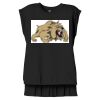 Women's Flowy Muscle Tee With Rolled Cuffs Thumbnail