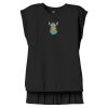 Women's Flowy Muscle Tee With Rolled Cuffs Thumbnail