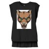 Women's Flowy Muscle Tee With Rolled Cuffs Thumbnail