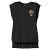 Women's Flowy Muscle Tee With Rolled Cuffs Thumbnail