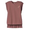 Women's Flowy Muscle Tee With Rolled Cuffs Thumbnail
