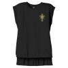 Women's Flowy Muscle Tee With Rolled Cuffs Thumbnail