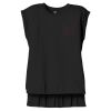 Women's Flowy Muscle Tee With Rolled Cuffs Thumbnail