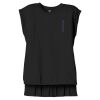 Women's Flowy Muscle Tee With Rolled Cuffs Thumbnail