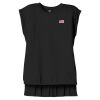 Women's Flowy Muscle Tee With Rolled Cuffs Thumbnail