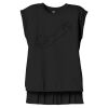Women's Flowy Muscle Tee With Rolled Cuffs Thumbnail