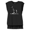 Women's Flowy Muscle Tee With Rolled Cuffs Thumbnail