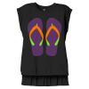 Women's Flowy Muscle Tee With Rolled Cuffs Thumbnail