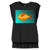 Women's Flowy Muscle Tee With Rolled Cuffs Thumbnail