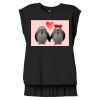 Women's Flowy Muscle Tee With Rolled Cuffs Thumbnail