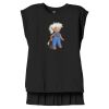 Women's Flowy Muscle Tee With Rolled Cuffs Thumbnail