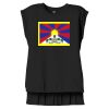 Women's Flowy Muscle Tee With Rolled Cuffs Thumbnail
