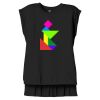 Women's Flowy Muscle Tee With Rolled Cuffs Thumbnail
