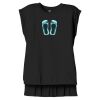 Women's Flowy Muscle Tee With Rolled Cuffs Thumbnail