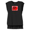 Women's Flowy Muscle Tee With Rolled Cuffs Thumbnail