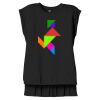 Women's Flowy Muscle Tee With Rolled Cuffs Thumbnail