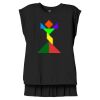Women's Flowy Muscle Tee With Rolled Cuffs Thumbnail