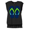 Women's Flowy Muscle Tee With Rolled Cuffs Thumbnail
