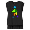 Women's Flowy Muscle Tee With Rolled Cuffs Thumbnail