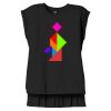 Women's Flowy Muscle Tee With Rolled Cuffs Thumbnail