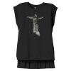 Women's Flowy Muscle Tee With Rolled Cuffs Thumbnail