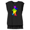 Women's Flowy Muscle Tee With Rolled Cuffs Thumbnail