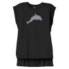 Women's Flowy Muscle Tee With Rolled Cuffs Thumbnail