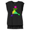 Women's Flowy Muscle Tee With Rolled Cuffs Thumbnail