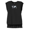 Women's Flowy Muscle Tee With Rolled Cuffs Thumbnail