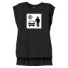 Women's Flowy Muscle Tee With Rolled Cuffs Thumbnail