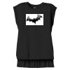 Women's Flowy Muscle Tee With Rolled Cuffs Thumbnail