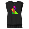 Women's Flowy Muscle Tee With Rolled Cuffs Thumbnail
